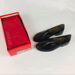New Aerosoles Loafers Flats Brown Croco Size 7.5